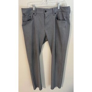 Hugo BOSS Delaware Silver Performance Slim Fit Stretch Pants 34x32 Office Golf